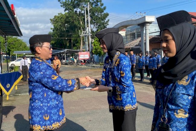 Lapas Perempuan Martapura Beri Kenaikan Pangkat dan Penghargaan Pegawai pada Apel Kesadaran Nasional