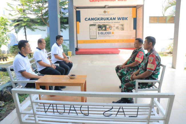 Perkuat Sinergi Pengamanan, Lapas Pemuda Madiun Terima Patroli Sambang Koramil 0803/18 Manguharjo