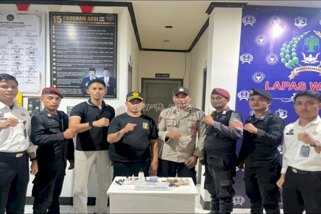 Lapas Wahai Gandeng Polsek Wahai Gelar Razia Gabungan Kamar Hunian Usai Lebaran