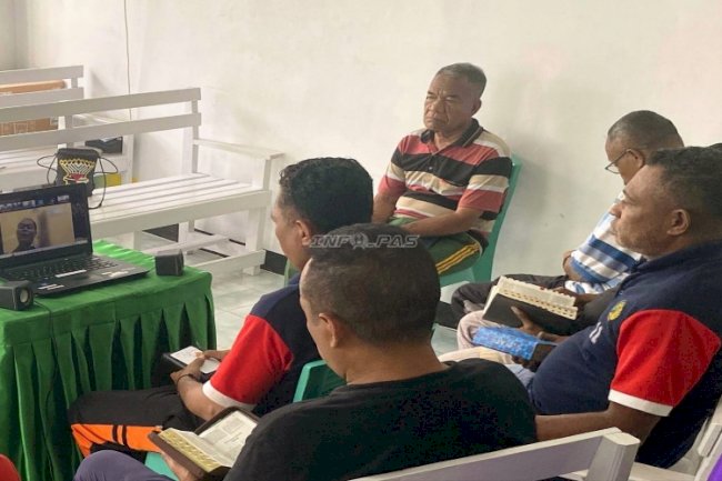 Komitmen Pembinaan Kepribadian, Lapas Wahai Gelar Ibadah Virtual bagi Warga Binaan Kristiani