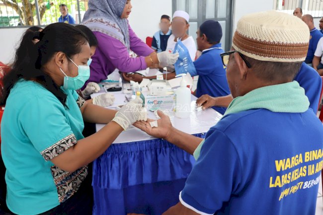 Deteksi Dini Penyakit Menular, Lapas Ambon Gandeng Puskesmas Passo Skrining Kesehatan