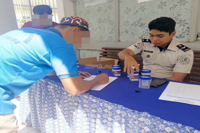 Tes Urine Petugas dan Warga Binaan, Rutan Rantau Tegaskan Komitmen Zero Narkoba