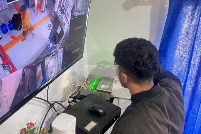 Perketat Pengamanan, Lapas Wahai Revitalisasi CCTV Pintu Portir