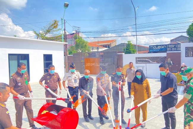 Lapas Brebes Hadiri Pemusnahan Barang Bukti Kejari, Perkuat Sinergi Penegakan Hukum