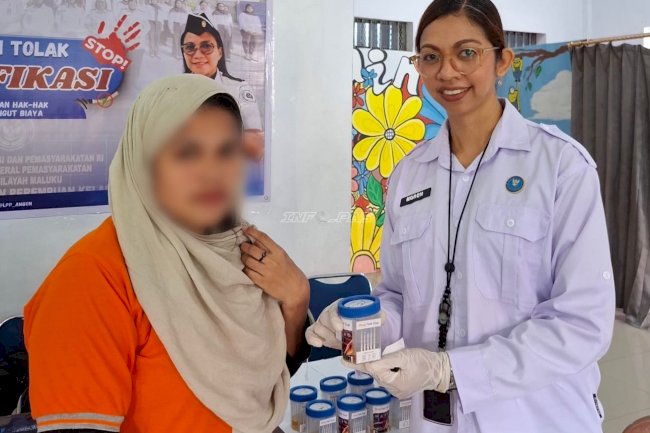 Komitmen Zero Halinar, Lapas Perempuan Ambon Gelar Razia dan Tes Urine