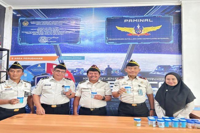  Pastikan Zero Narkoba, Kanwil Ditjenpas Kep. Babel Gelar Tes Urine Petugas