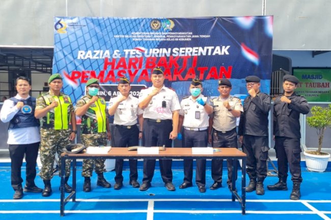 Gandeng APH, Rutan Kebumen Gelar Razia dan Tes Urine Serentak