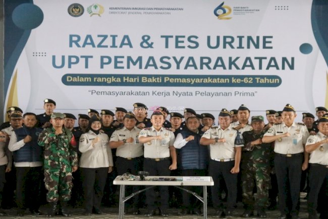 Lapas Cibinong Gelar Sidak Kamar Hunian Warga Binaan bersama TNI, Polri, dan BNNK Bogor