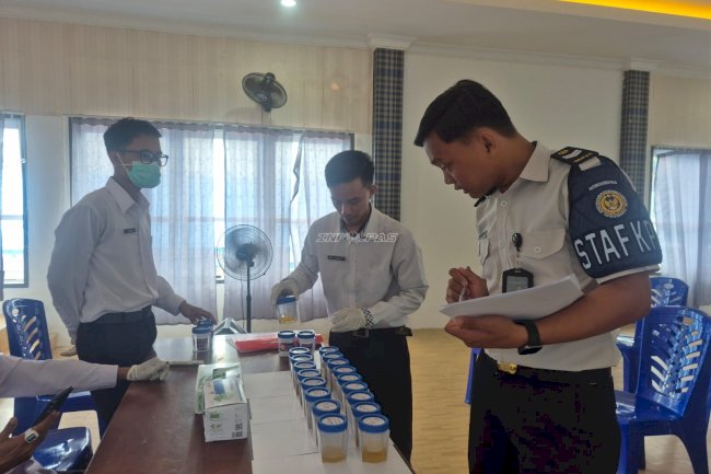 Perangi Narkoba, Rutan Palu Gelar Tes Urine Jelang Peringatan HBP Ke-62