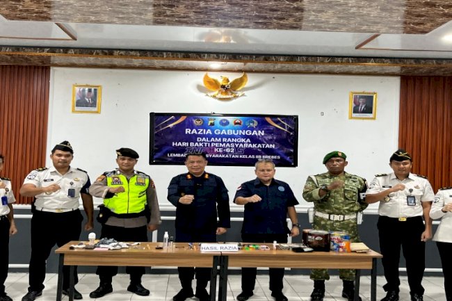 Razia Gabungan Lapas Brebes, Komitmen Pemasyarakatan Bersih Halinar