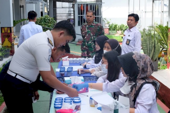 Rutan Rantau Gelar Razia dan Tes Urine bersama Kodim 1010 Tapin dan BNNK HSS 