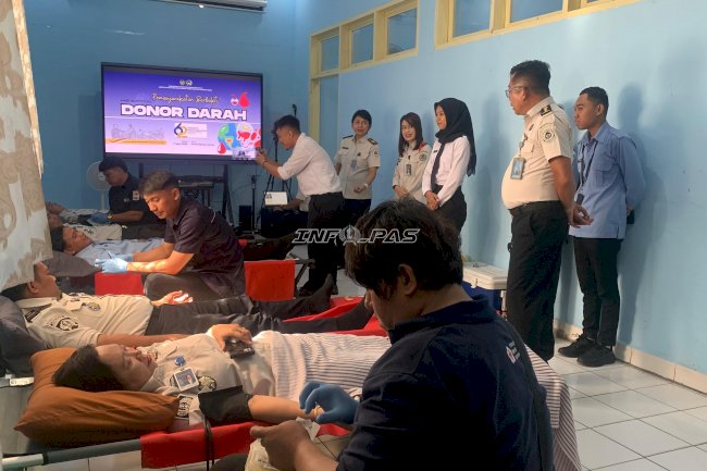 Ditjenpas Sulteng untuk Kemanusiaan, Donor Darah Warnai Semangat HBP Ke-62