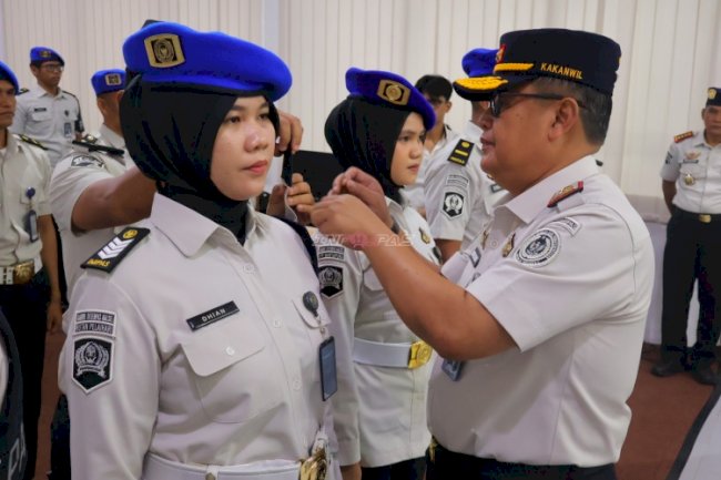 Perkuat Pengawasan Internal, Kakanwil Ditjenpas Kalsel Kukuhkan 65 Petugas Satops Patnal