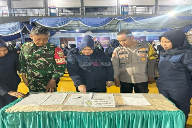 Lapas Perempuan Palembang Gelar Razia Gabungan, Tegaskan Komitmen Zero Halinar 