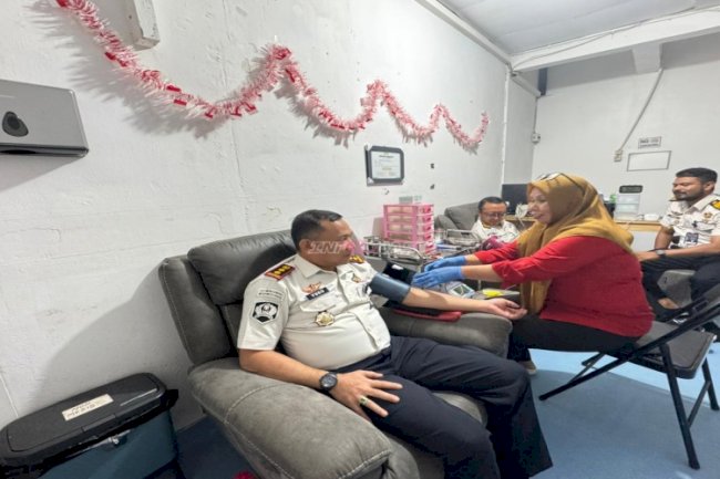 Peduli Sesama di HBP Ke-62, Lapas Narkotika Karang Intan Hadir lewat  Aksi Donor Darah