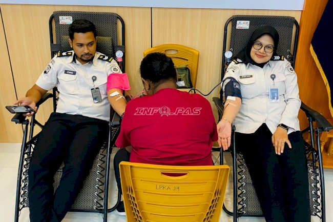 Wujudkan Kepedulian Sosial, Lapas Perempuan Ambon Ikuti Donor Darah Sambut HBP Ke-62
