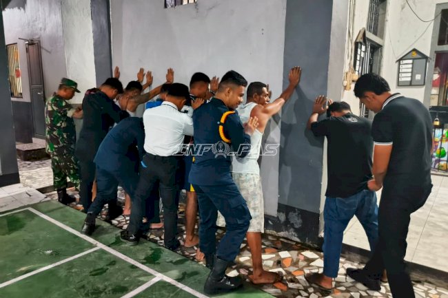 Perkuat Sinergi, Lapas Wahai Gelar Razia Gabungan Jelang HBP Ke-62