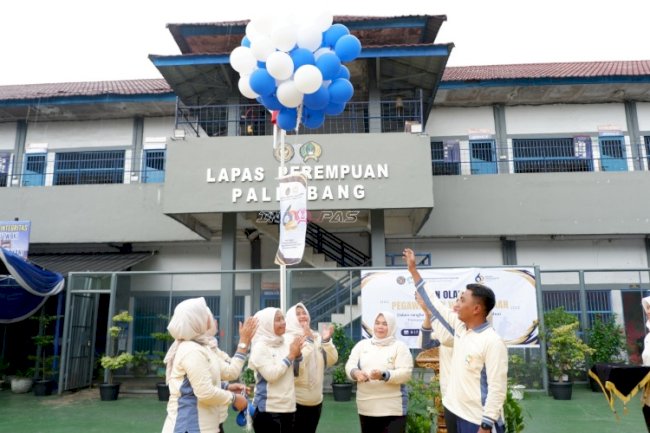 Semarak HBP Ke-62, Lapas Perempuan Palembang Gelar Pekan Olahraga Petugas dan Warga Binaan