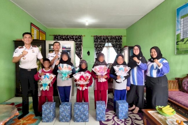 Sambut HBP Ke-62, Lapas Tanjungpandan Salurkan Bansos untuk Siswa SDN 2 Badau