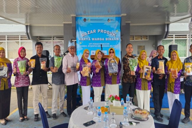 Lapas Pangkalpinang Pamerkan Karya Warga Binaan di Bazar UMKM HBP Ke-62