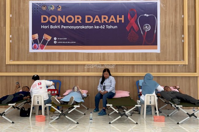 Sumbangkan Darah untuk Kemanusiaan, Lapas Luwuk Gelar Donor Darah