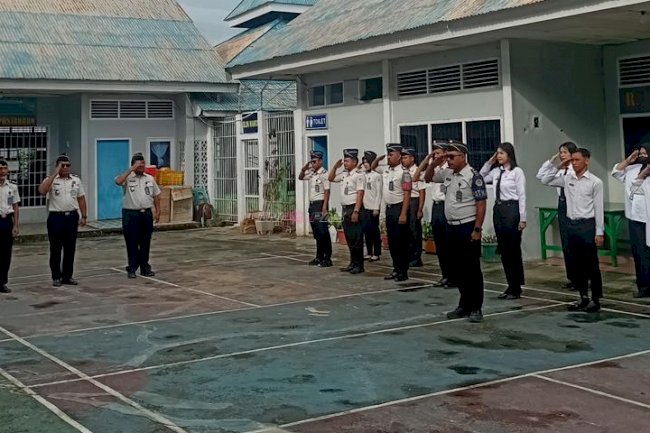 Satops Patnal Lapas Tolitoli Gelar Apel Kepatuhan dan Pemeriksaan HP Petugas