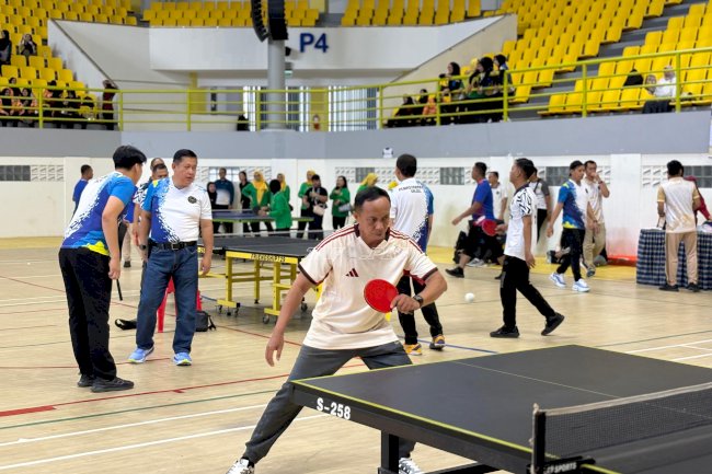 Tampil Kompetitif, Lapas Narkotika Karang Intan Sabet Juara II Tenis Meja HBP Ke-62