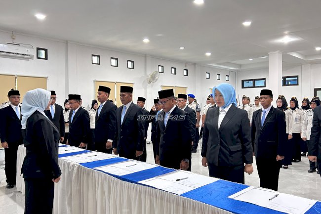 Hadiri Pelantikan Pejabat, Lapas Tanjungpandan Dukung Penguatan Organisasi