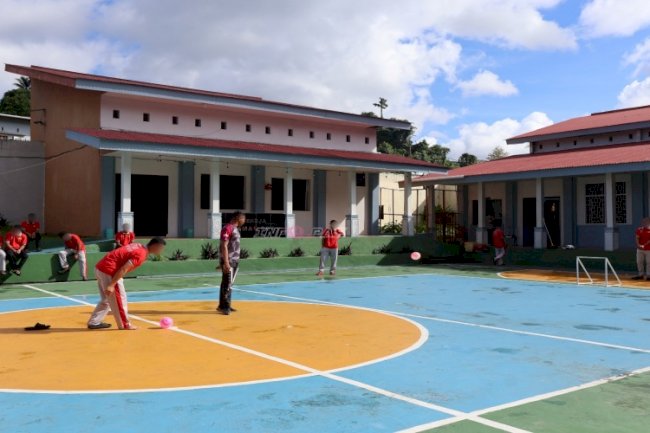 Pertandingan Gawang Mini Meriahkan Porseni Hari Ke-2 di LPKA Ambon