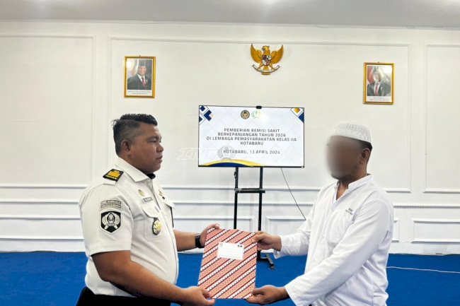 Lapas Kotabaru Beri Remisi Sakit Berkepanjangan, Penuhi Hak Warga Binaan