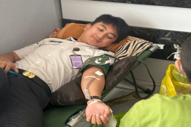 Wujud Nyata Kepedulian, Kanwil Ditjenpas Sulbar Gelar Aksi Donor Darah HBP Ke-62