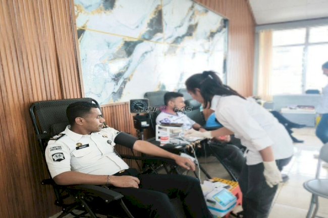 Semarak HBP Ke-62, Rutan SoE Gelar Donor Darah dan Pemeriksaan Kesehatan Gratis