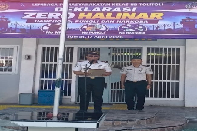 Petugas dan Warga Binaan Lapas Tolitoli Deklarasikan Zero Halinar 
