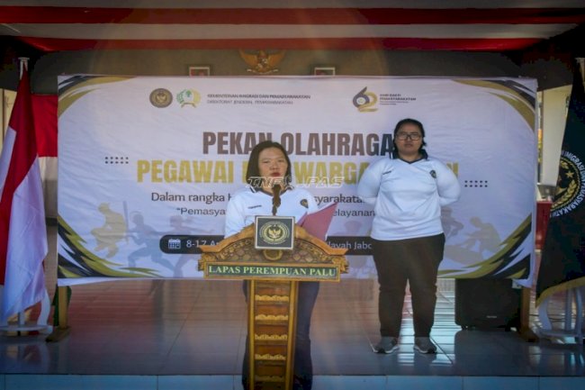 Penuh Kebersamaan, Kalapas Perempuan Palu Buka Pekan Olahraga HBP Ke-62