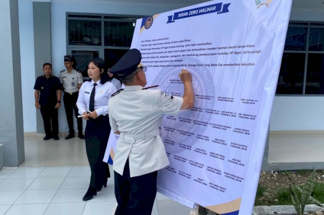 Tegaskan Komitmen Integritas, Lapas Luwuk Deklarasikan Ikrar Zero Halinar