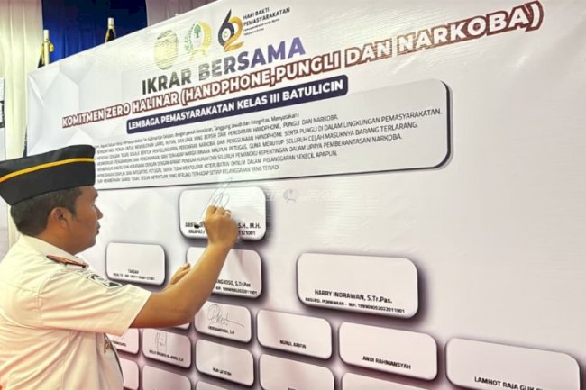 Tegaskan Integritas, Lapas Batulicin Ikrar Bersama Zero Halinar