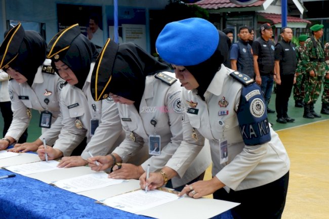 Ikrar Serentak Libatkan APH, Lapas Perempuan Palembang Tegaskan Zero Halinar