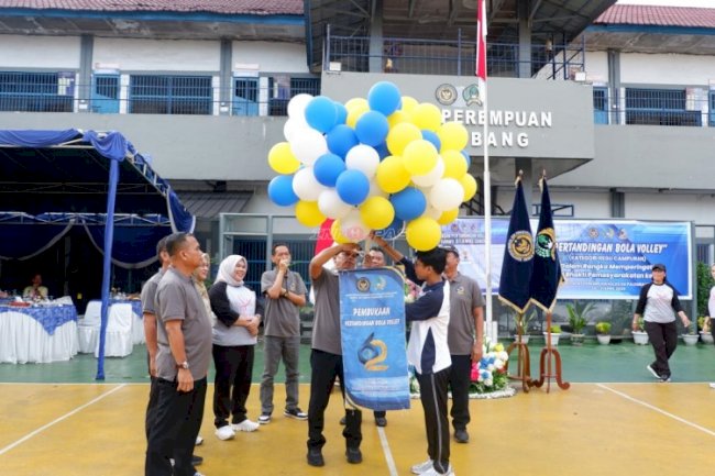 Lapas Perempuan Palembang Sukses Gelar Pembukaan Turnamen Voli Pemasyarakatan Sumsel