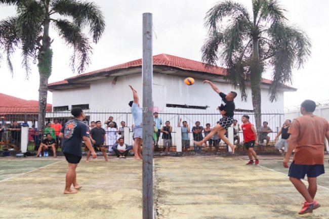 Semarak Pekan Olahraga Rutan Pelaihari, Warga Binaan Tunjukkan Sportivitas dan Kebersamaan