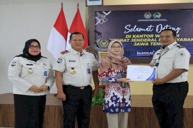 Enam UPT Pemasyarakatan Jateng Raih Penghargaan Pelayanan Publik dari Ombudsman RI