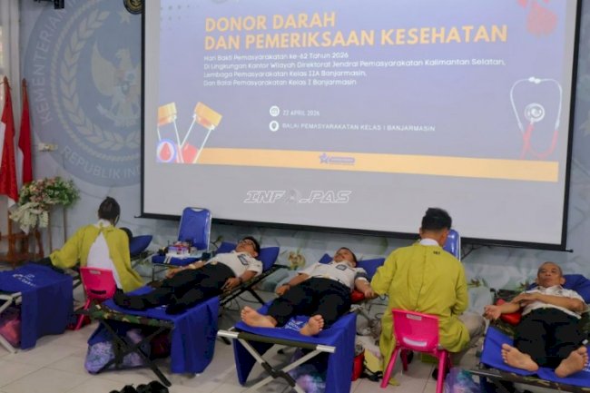 Donor Darah HBP Ke-62, Wujud Nyata Bakti Pemasyarakatan Kalsel untuk Negeri