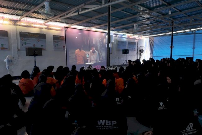 Pembinaan Kreasi, Warga Binaan Lapas Perempuan Martapura Gelar Nobar Film Inspiratif