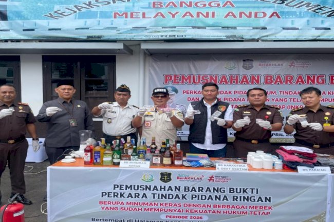 Rutan Kebumen Dukung Pemusnahan Barang Bukti Kejahatan di Kejari Kebumen