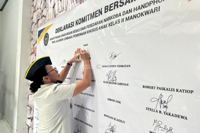 LPKA Manokwari Deklarasi Zero Halinar, Perkuat Integritas dan Komitmen Bersama