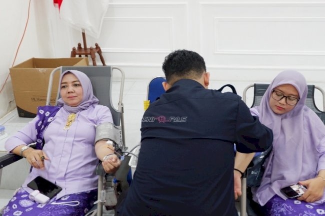 Aksi Kemanusiaan Warnai Peringatan HBP Ke-62, Petugas Lapas Perempuan Palembang Donorkan Darah bagi Sesama