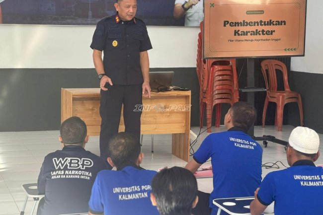 Bangun Karakter, Bangun Masa Depan, Kalapas Narkotika Karang Intan Isi Materi Perkuliahan Warga Binaan