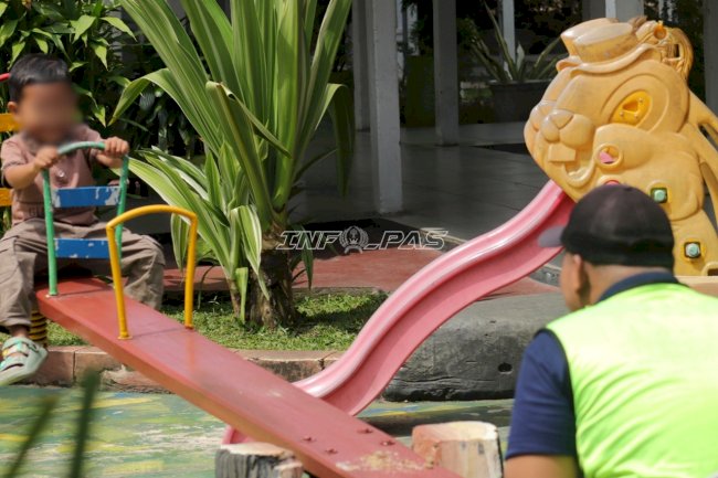 Lapas Banjarmasin Hadirkan Taman Bermain di Area Kunjungan, Ciptakan Layanan Ramah Anak