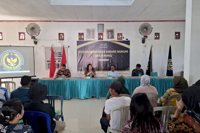 Tingkatkan Literasi Hukum Masyarakat, Lapas Perempuan Palu Gelar Sosialisasi di Desa Maku