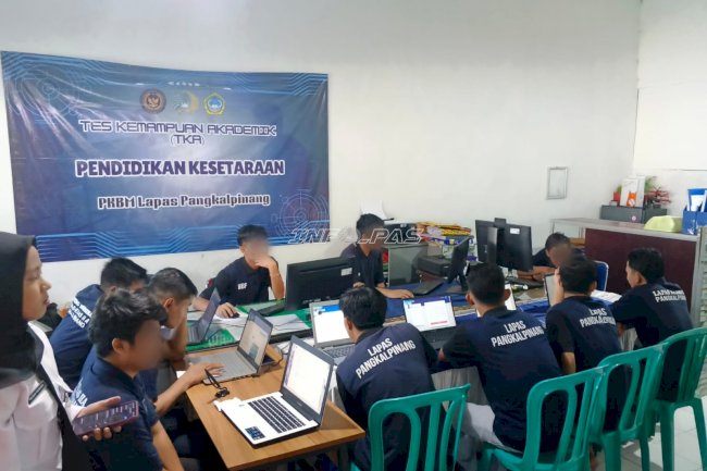 Lapas Pangkalpinang Penuhi Hak Pendidikan Warga Binaan lewat TKA Paket A PKBM