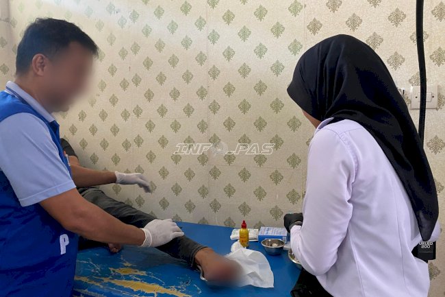 Layanan Medis Responsif, Lapas Tanjung Sigap Tangani Warga Binaan Terluka